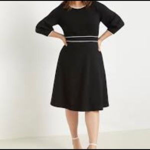 Eloquii dress. Black w white trim detail. 18.